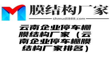 云南企业停车棚膜结构厂家（云南企业停车棚膜结构厂家排名）