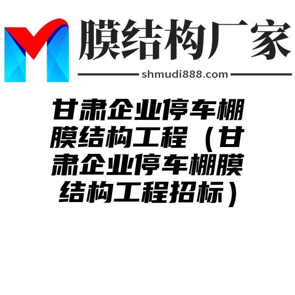 甘肃企业停车棚膜结构工程（甘肃企业停车棚膜结构工程招标）